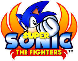 Super Sonic Fighters logo featuring Sonic the Hedgehog in a dynamic pose with yellow text and stylized wings